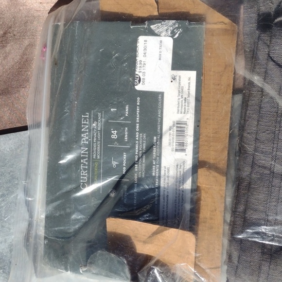 Threshold Gray Curtain Panels NWT - Picture 3 of 3